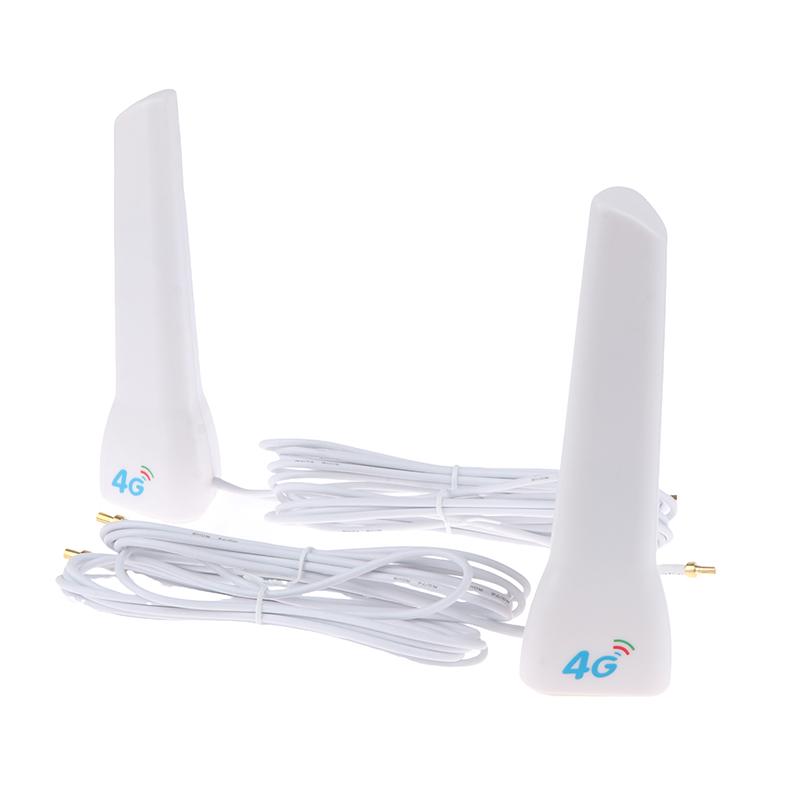 4G Lte External Antenna Indoor Antenna 29Dbi Sma Male Crc9 Ts9 Connector With Dual 2M Meter Extension Cable For Router Modem