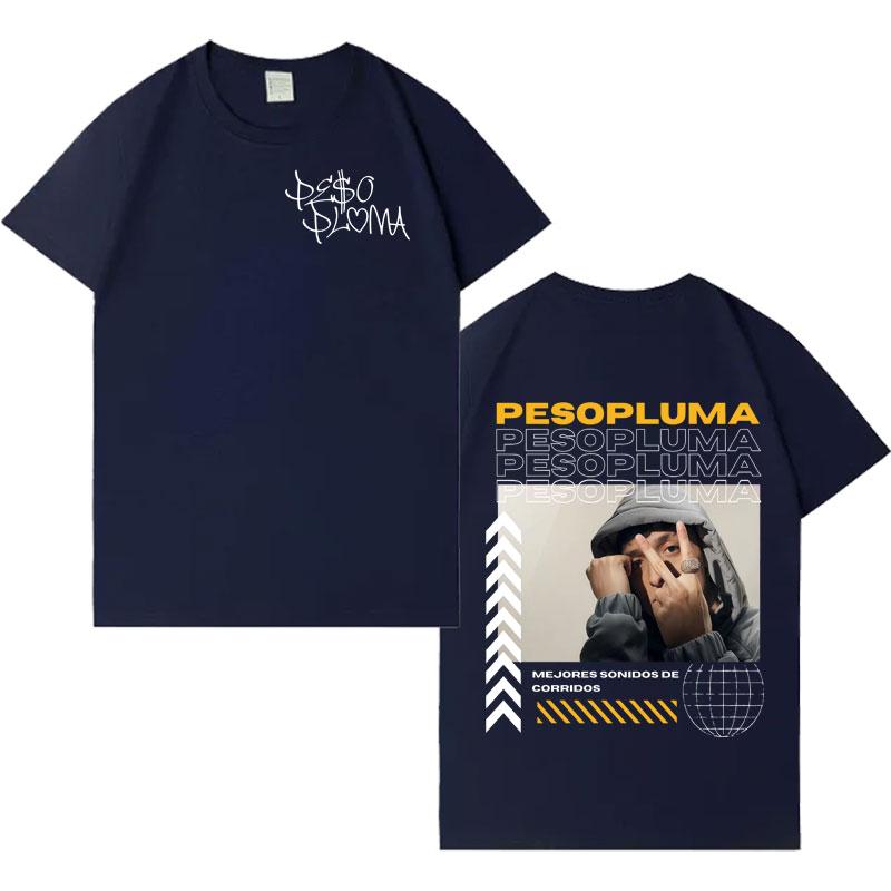 Singer Peso Pluma Hip Hop Graphics High Quality Tshrits Mens Casual T Shirt Oversized Short Sleeves Crewneck Cozy Clothes Unisex