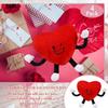 Syhood 4 Pcs Heart Stuffed Plush for Valentine's Day Gifts Plush Love Pillow Cushion Toys Red Heart Stuffed Figure Toys for Boys Girls Classroom