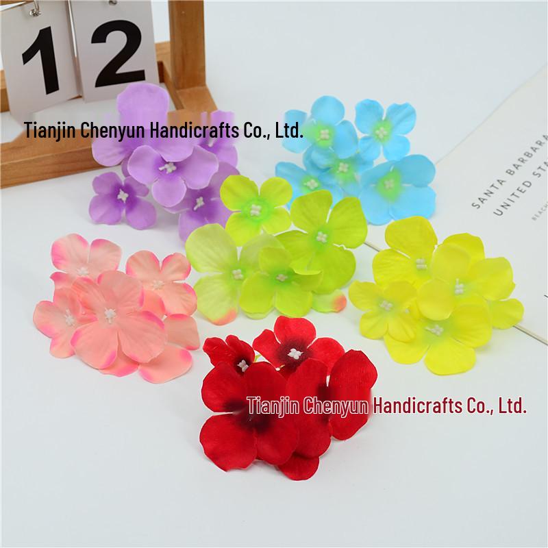 5-Prong Hydrangea Simulation Hairpin & Brooch Set for DIY Floral Arrangements