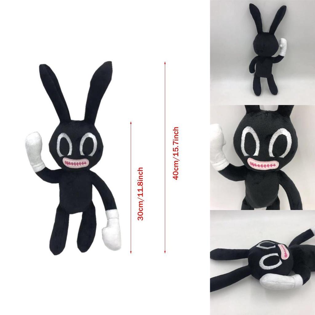 Adorable And Spooky Siren Head Horror Black Bunny Plush Stuffed Doll For Kids
