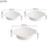 Pure White Flower Shaped High Footed Plate Ceramic Dessert Plate Sushi Plate Dim Sum Dish Molecular Cuisine Specialty Tableware