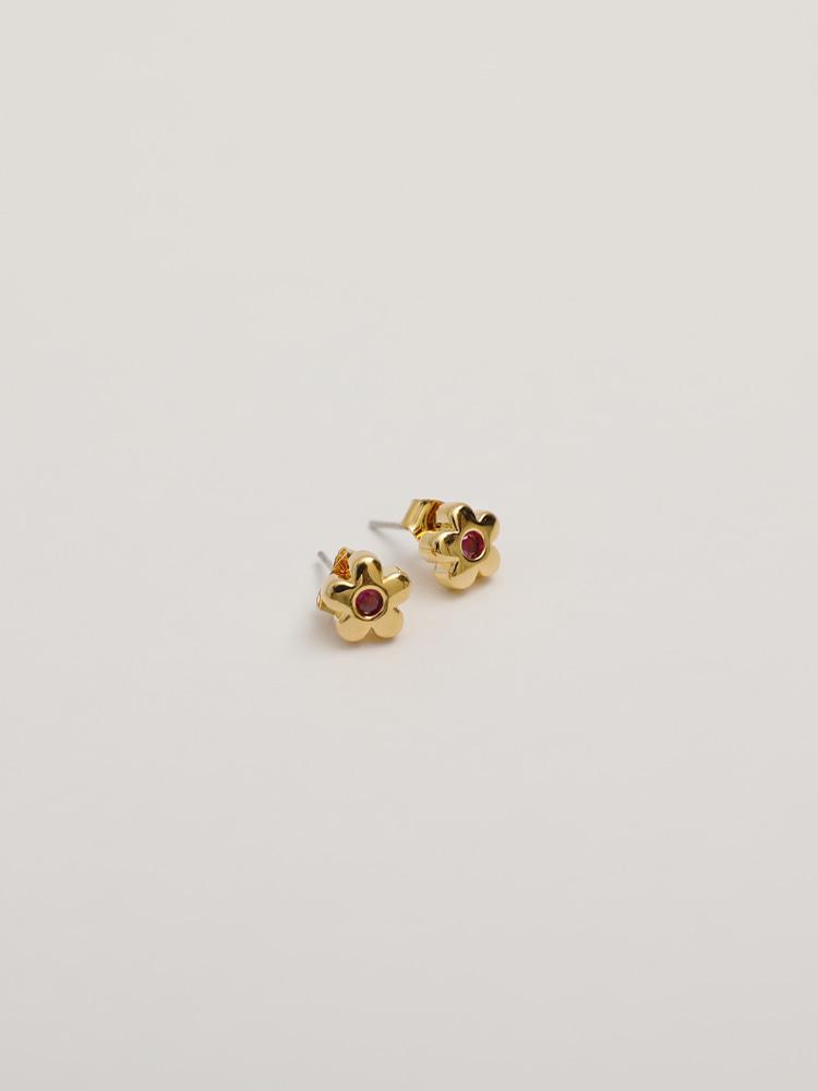 Sosoo Mini Volume Flower Cubic Earring
