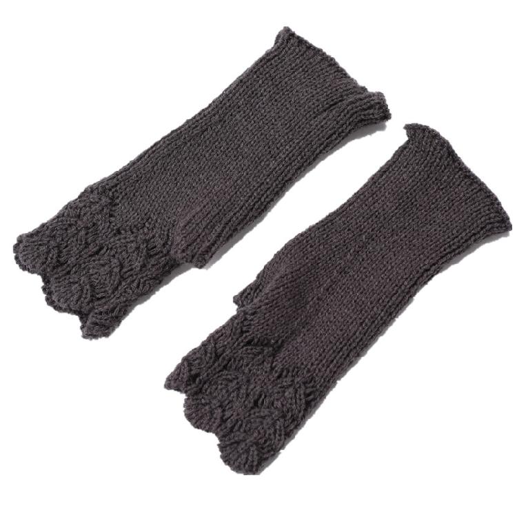 Winter Hand Gloves Soft Warm Gloves Stretchy Fingerless Mittens With Thumb Hole