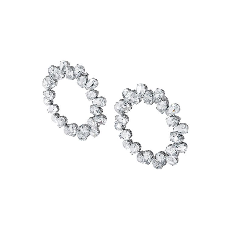 

Swarovski Millenia Pierced Earrings Circular Cut Women earrings White Rhodium-Plated 5608814 Box (Random Color)