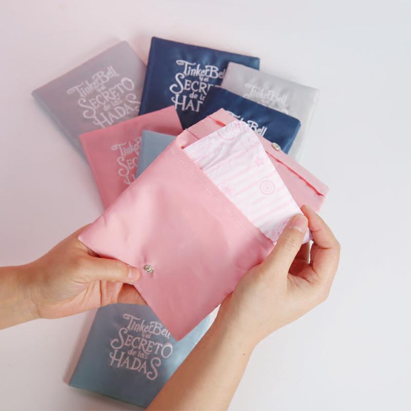 Buy Folding Embroidery Napkin Bag Travel Makeup Storage For Sanitary