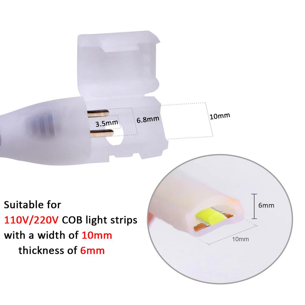 EU Plug for 220V COB LED Strip