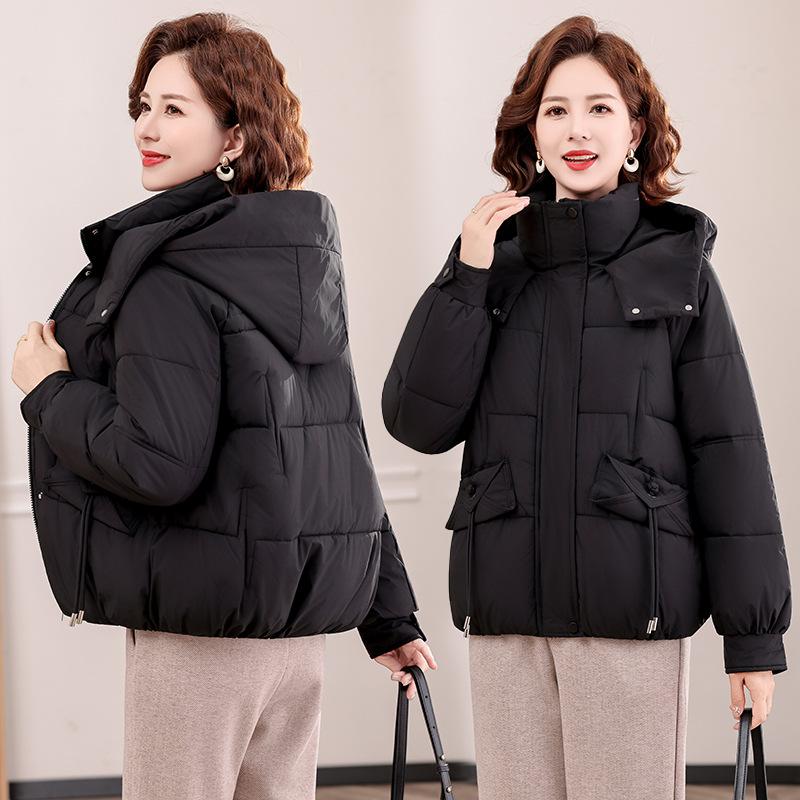 Women's New Fashionable Versatile Hooded Cold Fluffy Warm Loose High-quality Fabrics Casual Sports Cotton Coat Jacket