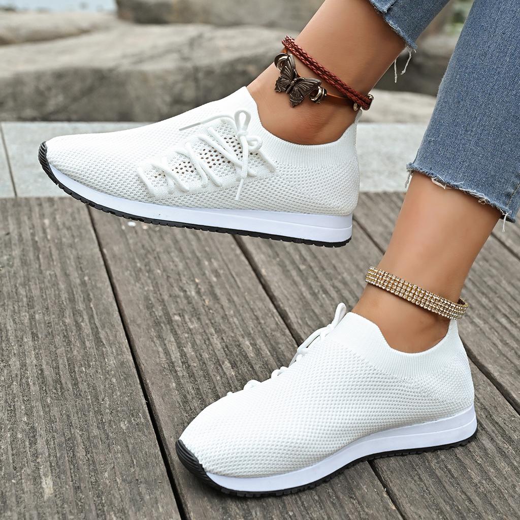Damen Freizeitschuhe Mode Atmungsaktiv Walking Mesh Flache Schuhe Frau Weiße Sneaker Damen 2026 Tenis Feminino Damenschuhe