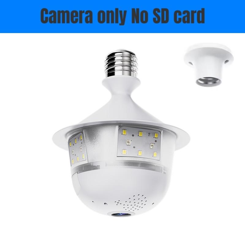 Bezpečnostní kamera v žárovce WiFi, Plnobarevné noční vidění, Obousměrná hlasová komunikace, Bezdrouhlé automatické sledování, 360° panoramatický rybí oko, Vnitřní IP CCTV kamera