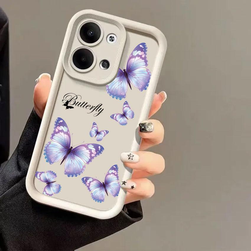 

Beautiful Butterfly Phone Cases For Oppo Reno 14 13 12 11 F 10 5G 6 7 8 Pro Plus Cover 8T 4G 7Z 8Z 14Pro Soft Shockproof Fundas OPPO RENO 6 4G