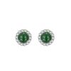 French retro sterling silver s925 stud earrings natural blue water jadeite dangerous material round bead gentle temperament daughter celebrity style