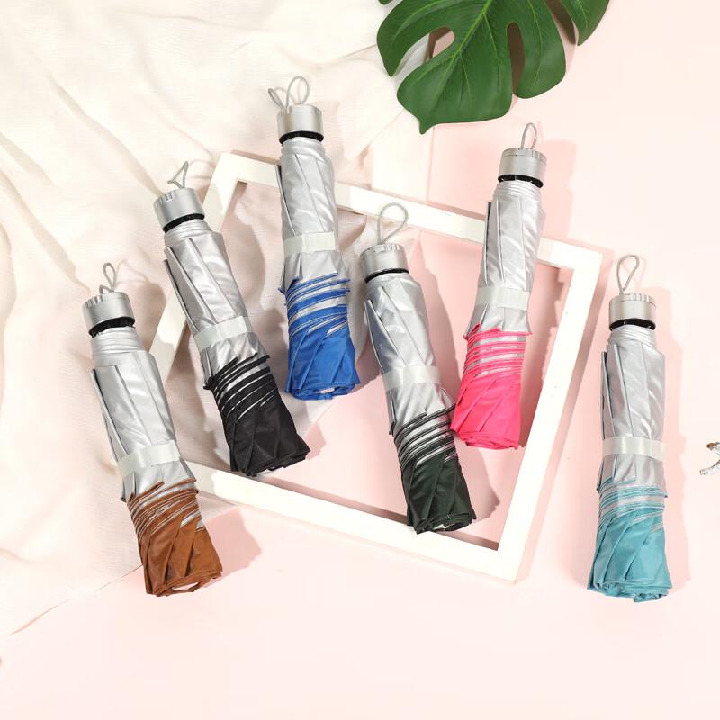 Nanjiao 3-Fold Manual Silver-Coated Sun/Rain Umbrella 21 inch