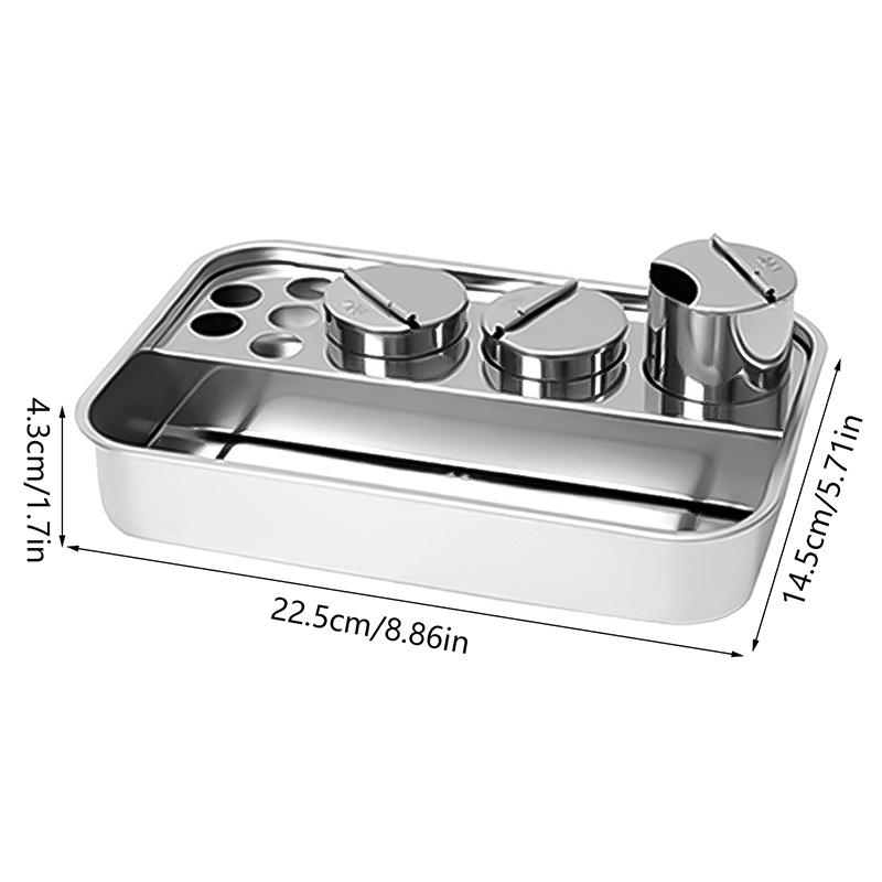 

Набор для чистки и хранения инструментов для ногтей, ящик из нержавеющей стали, настольный лоток для хранения, лоток для дезинфекции ногтей, профессиональные принадлежности для маникюрного салона