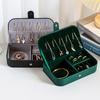 Portable Jewelry Box Jewelry Organizer Display Travel Jewelry Case Boxes Button Pu Leather Storage Zipper Jewelers Packaging