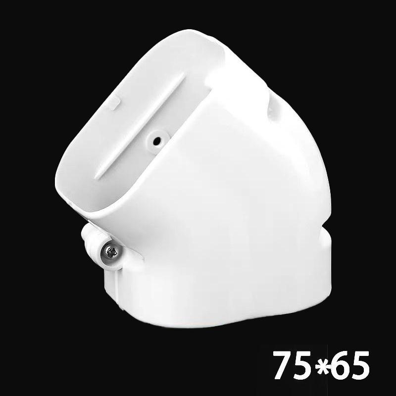 75*65Mm Air Cond Lineset Cover System Pvc White Coupling End Cap Cover Flat Elbow Easy To Install Wall Entry Mouth Air Cond Pipe
