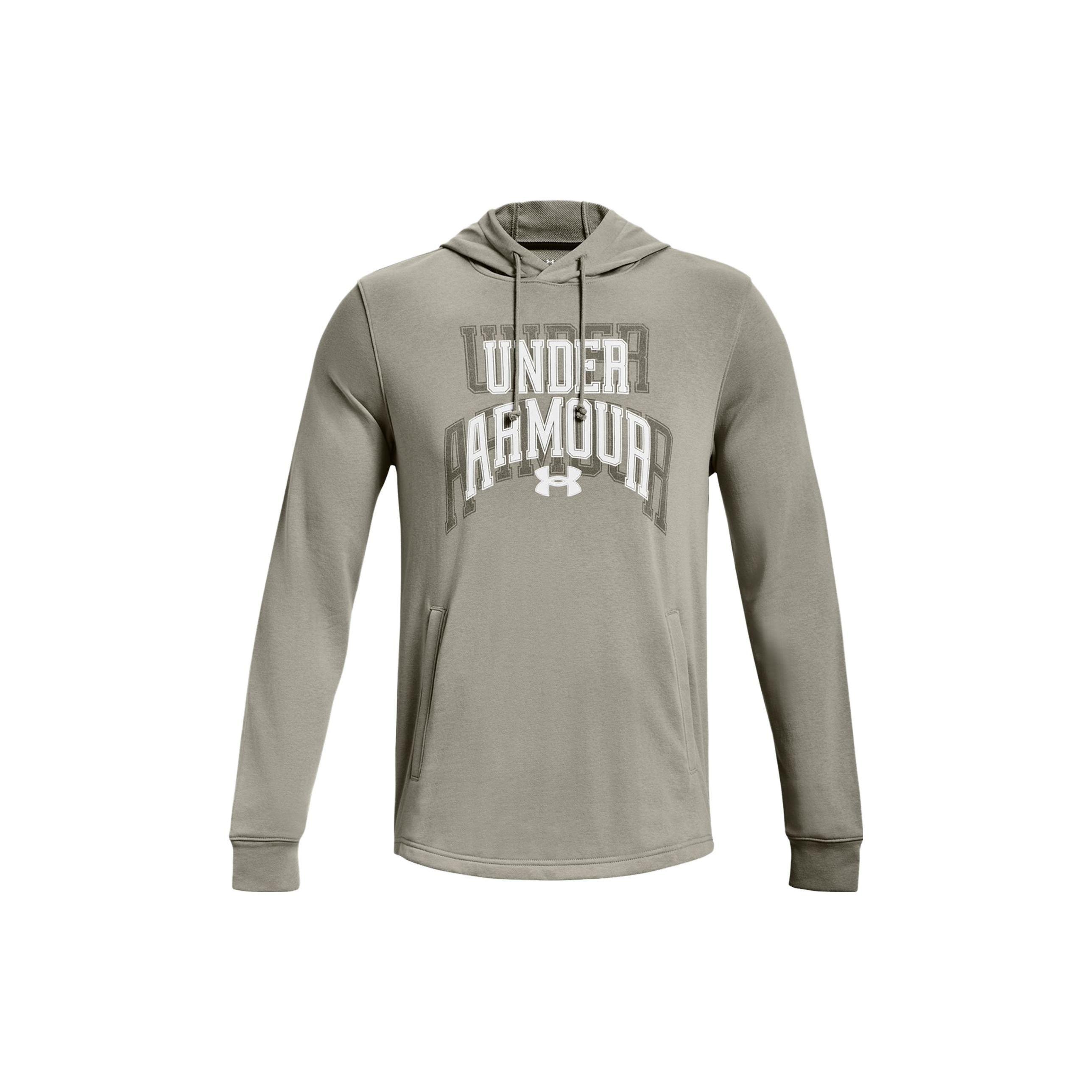 

Under Armour American Vintage Letter Hooded Pocket Long Sleeve Sweatshirt Men sweatshirt Gray 1379766-504 L