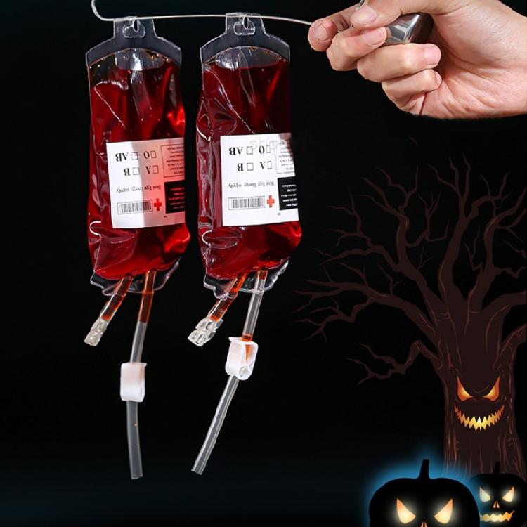 PVC Transfusion Bag for Halloween Parties Creepyand Practical Beverage Holder