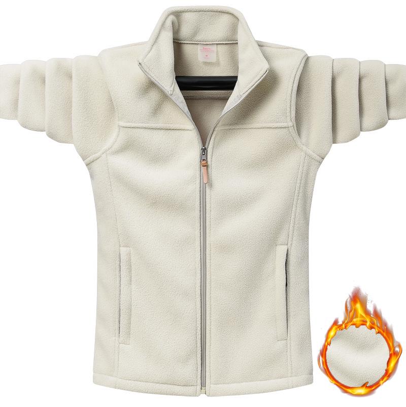 Couple's Polar Fleece Jacket: Double-Sided, Thickened Sweatshirt Cardigan for Spring, Autumn, and Winter Outdoors