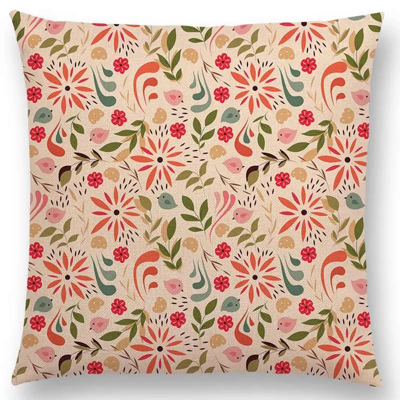 Botanische Blumen- und Schmetterlings-Kissenhülle Wunderschöne Blumengarten-Mini-Drucke Heimdekor Sofa-Überwurf-Kissenbezug