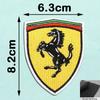 For Ferrari Horse SJ F1 Team Patches Embroidered Appliques DIY Apparel Accessories Decoration Patch For Clothing Fabric Badges HS9