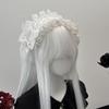 Gothic Lolita Wing Angel Headband Lace Head Wrap New Cosplay Headdress  Hair Accessories