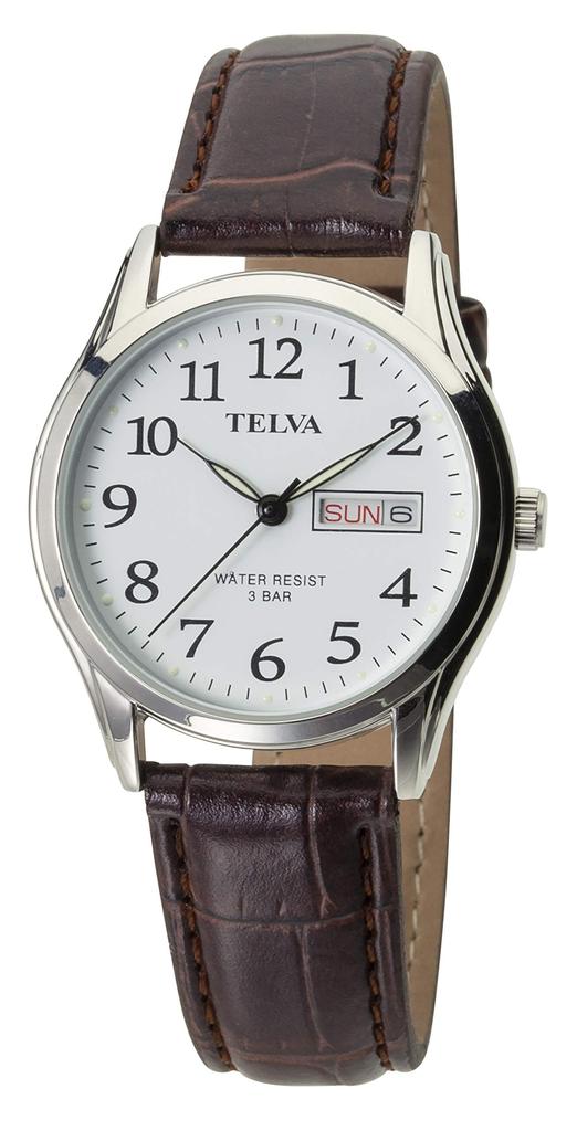 CREPHA TE-AM177-WTS Brown Leather Men's Date Watch