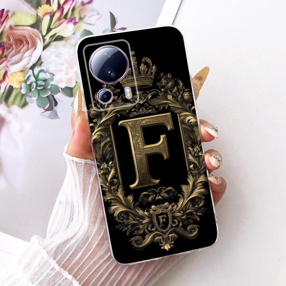 For Xiaomi 13 Lite Case Luxury Letters Cover Clear Silicone Soft Slim Phone Case For Xiaomi Mi 12 Lite NE Mi 13Lite Fundas Coque