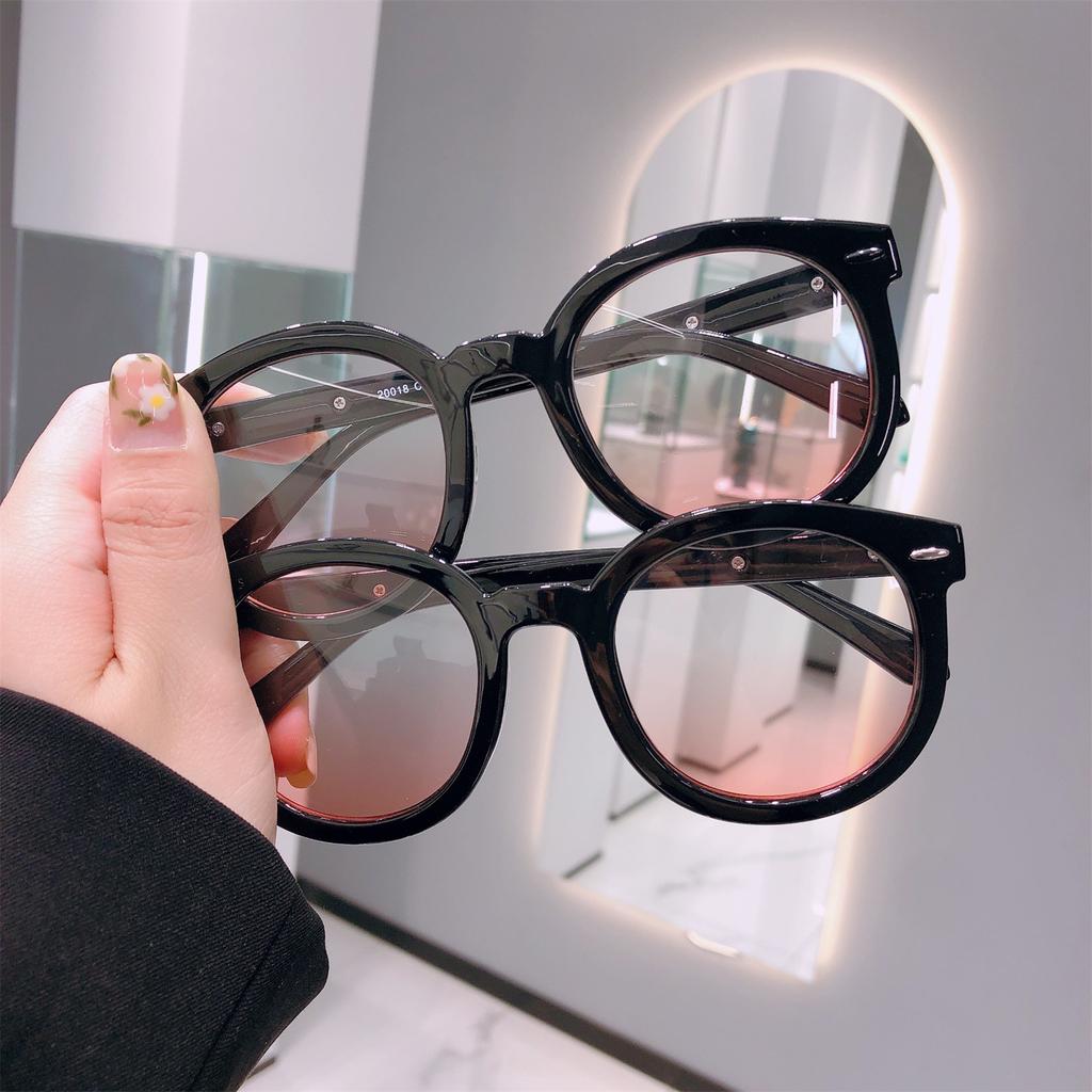 Blush Glasses Women'S Tide Anti-Blue Light Black Frame Plain Artifact Myopia Glasses Women'S Compatibility