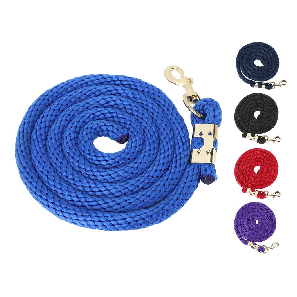 2m Horse Lunge Line Anti Breakage Rope Anti Slip Grip Horse Training Rope with Hook for Walking Hand