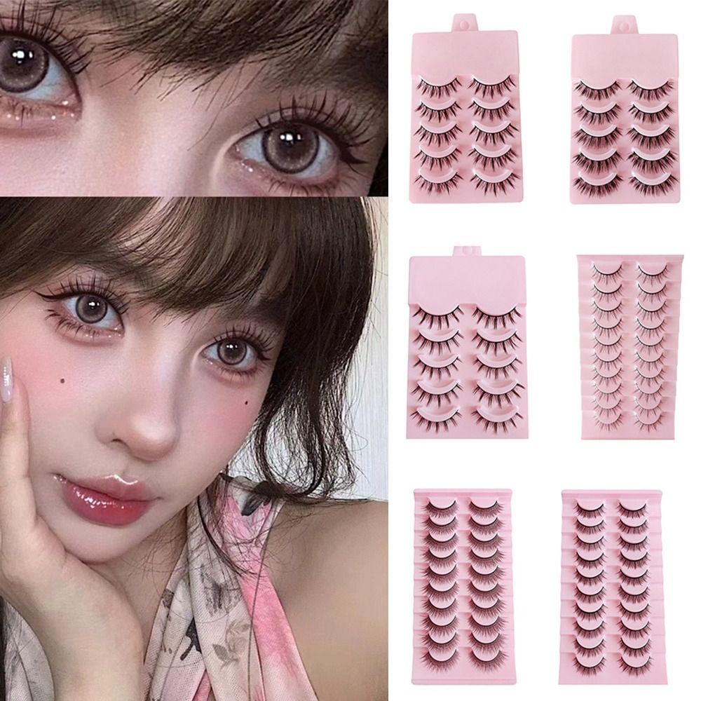 5/10 Pairs Soft False Eyelash Extension Dramatic Mink Eyelashes Beauty Faux Cils  Eyelash Extension