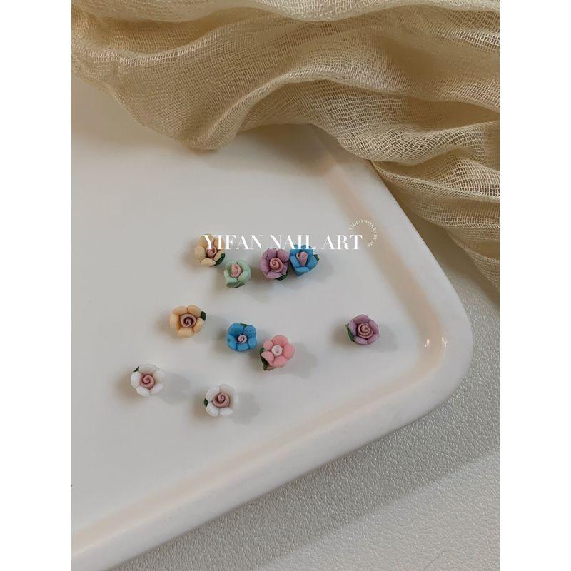 

J155 Oil Painting Style Relief Springfield Flower Nail Sticker H75-1. [fleshy floret. 20]]