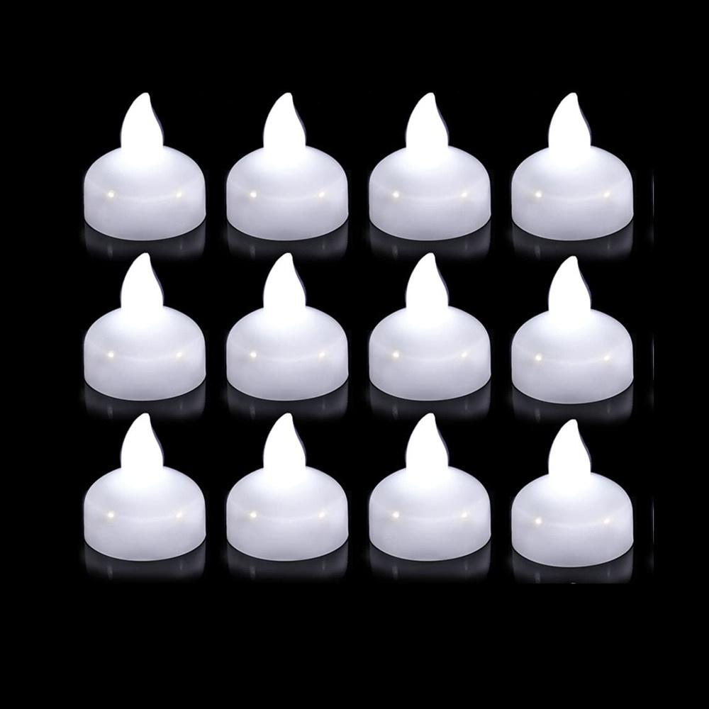 

24/36 шт. беспламенные плавающие свечи, водонепроницаемые светодиодные чайные свечи, работающие от батареек, мерцающие свечи для декора свадьбы, дня рождения