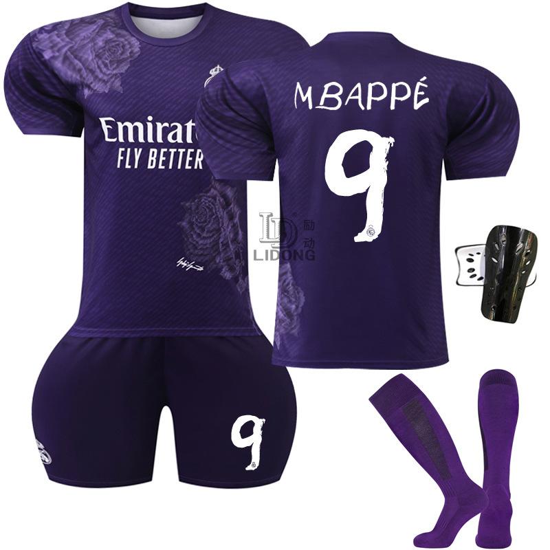 Messi 9 Shirt Draken Editie Mbappe 24-25 Real Madrid Thuis Voetbalshirt Set Fan Versie Ademend Sneldrogend Trainings Wedstrijd Kleding