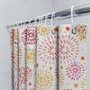Watercolor Floral Burst Shower Curtain 180x245cm Bold Modern Decor for Bathrooms In Yellow, Pink White Colors Waterproof Fabric