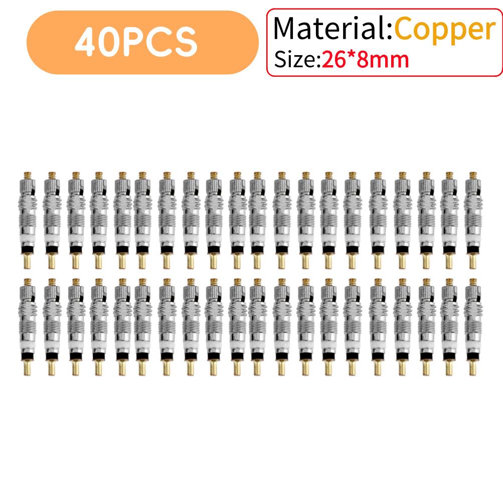 5-50PCS Silver Detachable Valve Cores Bicycle Replacement Road Bike Copper Nozzles Tube Core MTB Road Bike Valve Core Tools