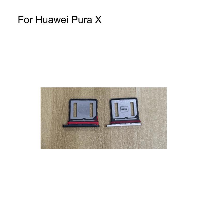 For Huawei Pura X Sim Card Holder Tray Card Slot For Huawei PuraX Sim Card Holder чёрный