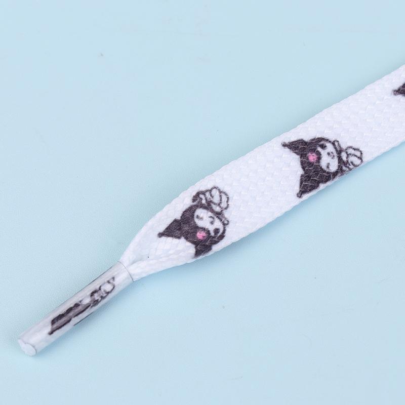 2Pcs Sanrio Shoelaces Cartoon Cinnamon Kuromi Hello Kitty Flat Shoe Laces Accessories Shoelace 120Cm Girls Gifts