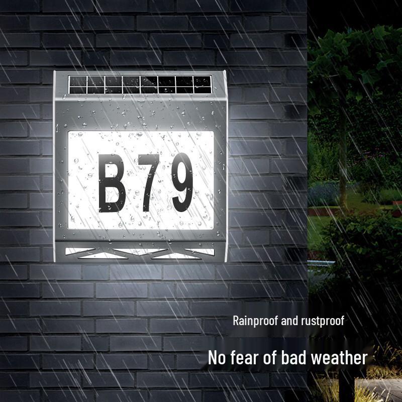 Solar Stainless Steel Digital House Number Light