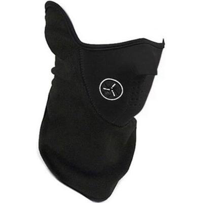 Gesichtswärmer Maske Nackenwärmer Fleece Schwarz