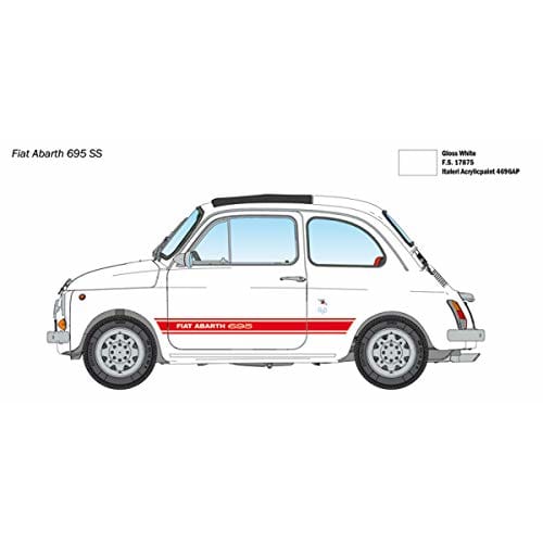 Tamiya Italeri 1/12 Scale Classic Car Series No. 4705 Fiat Abarth 695SS/Assetto Corsa Plastic Model Kit 37705