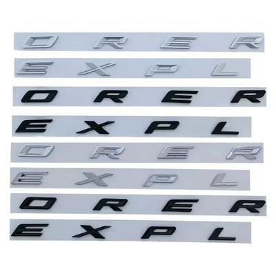 3D ABS Chrom Schwarz Explorer Logo Auto Fronthauben Emblem Motorhauben Buchstaben Abzeichen Aufkleber für Explorer 2020 2021