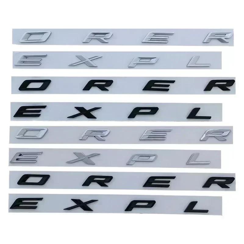 3D ABS Chrome Black Explorer Logo Car Front Hood Emblem Bonnet Letters Badge Sticker For Explorer 2020 2021