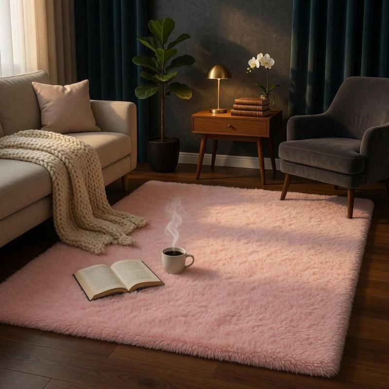 Super Soft Shaggy Area Rug, Non Slip Plush Washable Carpet for Living Room Bedroom Indoor Home Decor Bedside Floor Mat