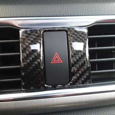 Carbon Faser Stil Auto Zubehör Innen Warnung Lampe Taste Trim Abdeckung ABS Für Mazda 3 Axela 2013 2014 2015 2016 2017 2018
