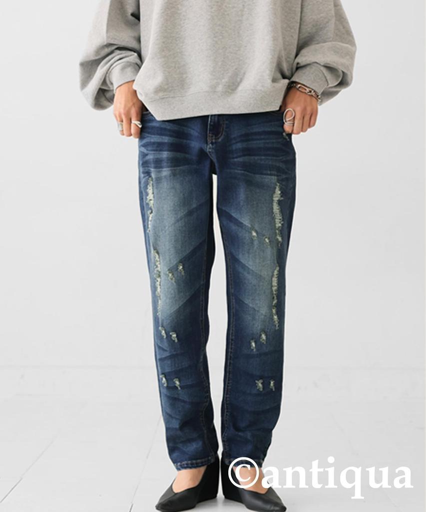 Antiqua Harako Denim XL Vintage Relaxed Comfortable Fit Women's Pants, PL-00036, (22), Blue, Fit,