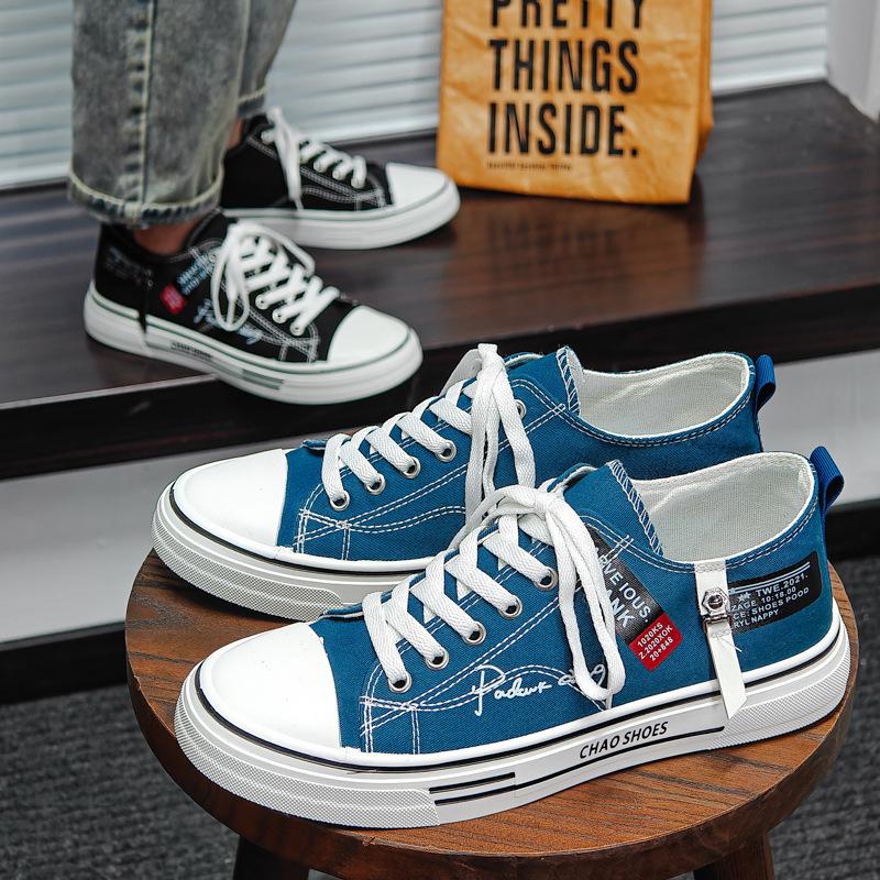 Men's shoes spring 2025 new breathable canvas shoes men's versatile casual board shoes youth sports trendy shoes