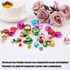 36Pcs Eco Friendly Colorful Cross Bells For Christmas Tree Decorations DIY Crafts With Durable Vacuum Plating Finish