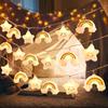 Colorful LED Star & Rainbow Cloud Decorative Tent Hanging Lights