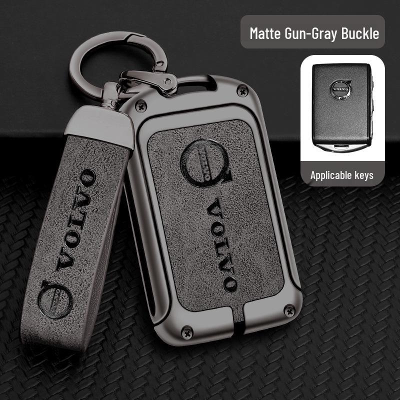 Pouzdro na klíče pro Volvo řady XC: S60, XC60, XC90, S90, V60, V90, XC40 - Špičkový ochranný kovový obal s přezkou